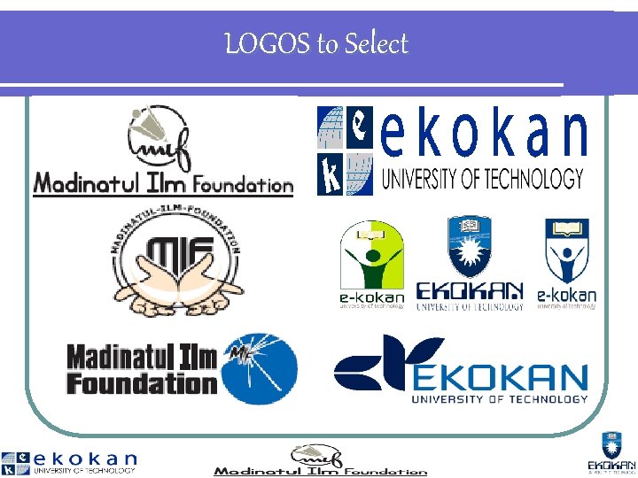 LOGOS to Select MIF - e Kokan 