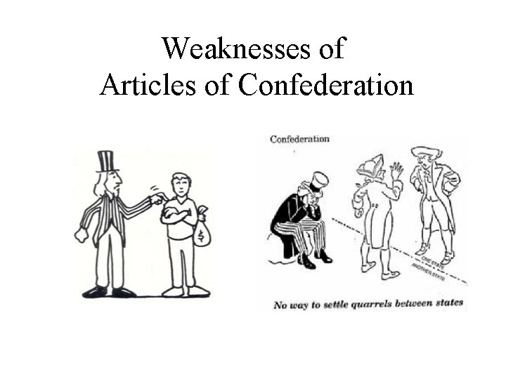 Weaknesses of Articles of Confederation 