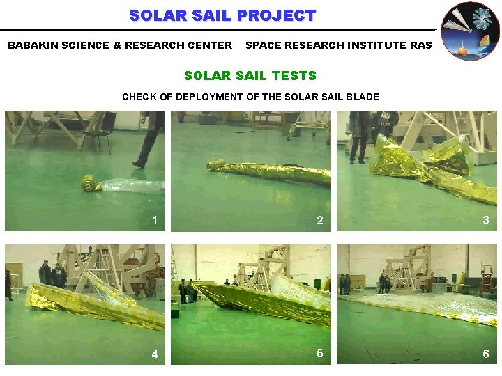 SOLAR SAIL PROJECT BABAKIN SCIENCE & RESEARCH CENTER SPACE RESEARCH INSTITUTE RAS SOLAR SAIL
