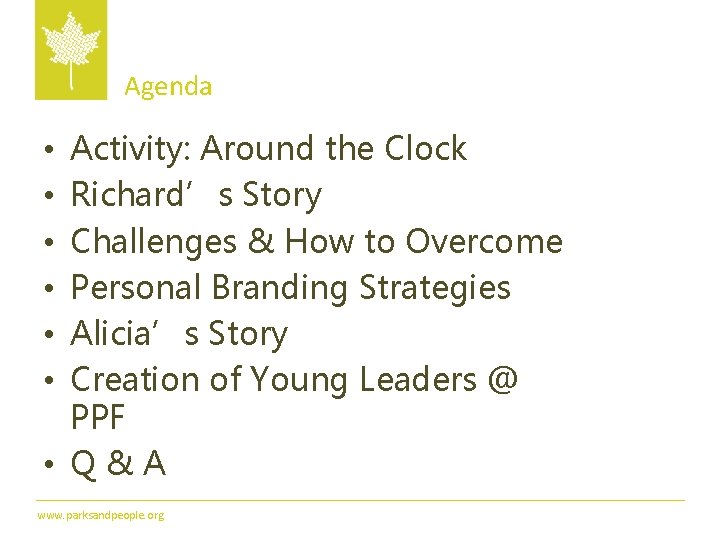 Agenda Activity: Around the Clock Richard’s Story Challenges & How to Overcome Personal Branding