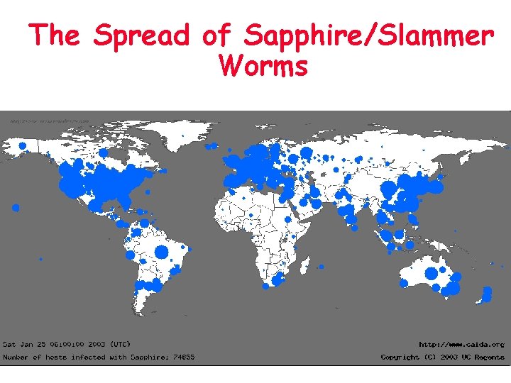 The Spread of Sapphire/Slammer Worms 2 