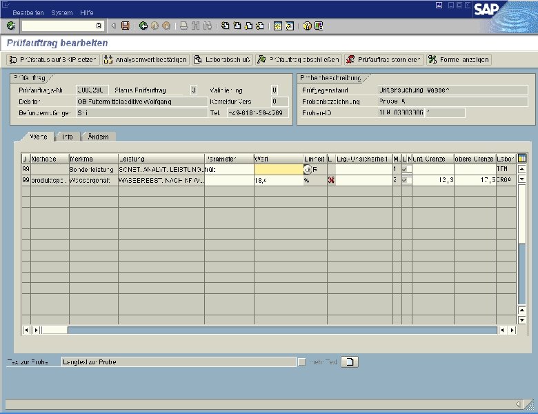 Auftragsbearbeitung im SAP (jw. LIMS) jw Thomas Mickley 27. 03 Webbasiertes Dienstleistungs-Bestell-System Seite 25