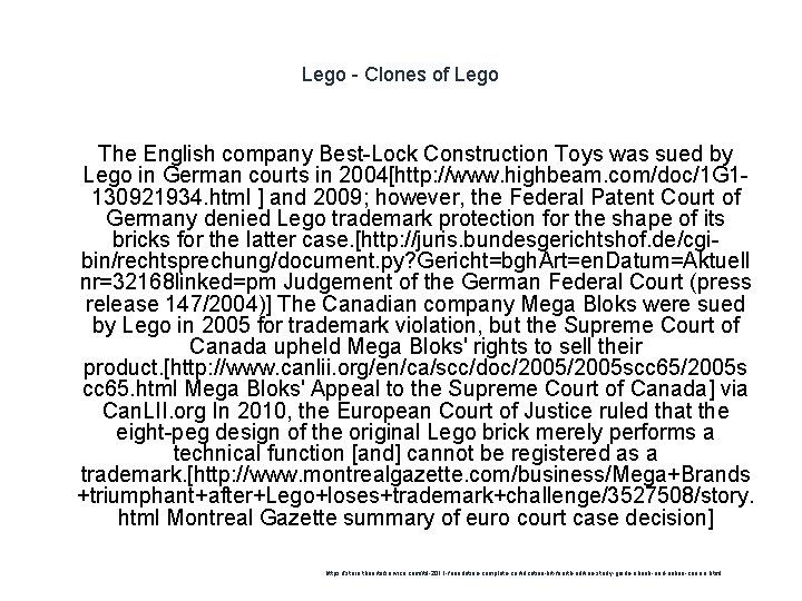 Lego - Clones of Lego 1 The English company Best-Lock Construction Toys was sued