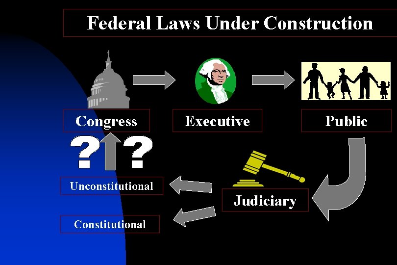 Federal Laws Under Construction Congress Unconstitutional Constitutional Executive Judiciary Public 