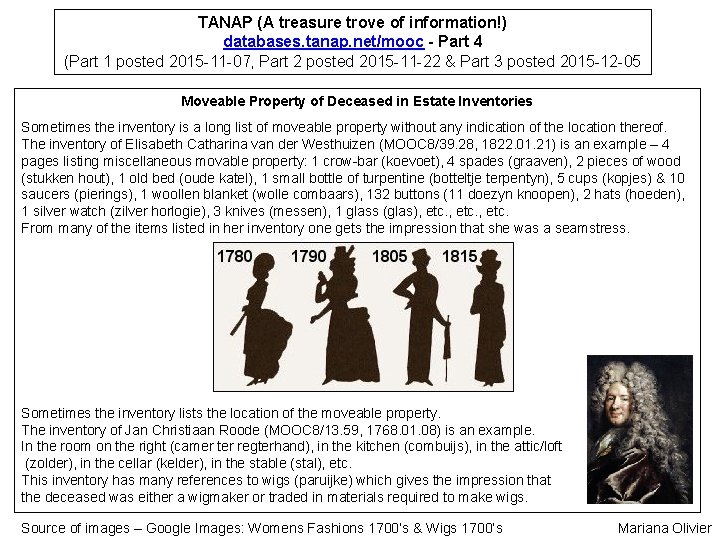 TANAP (A treasure trove of information!) databases. tanap. net/mooc - Part 4 (Part 1