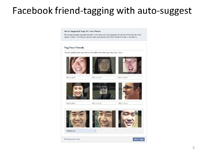 Facebook friend-tagging with auto-suggest 5 