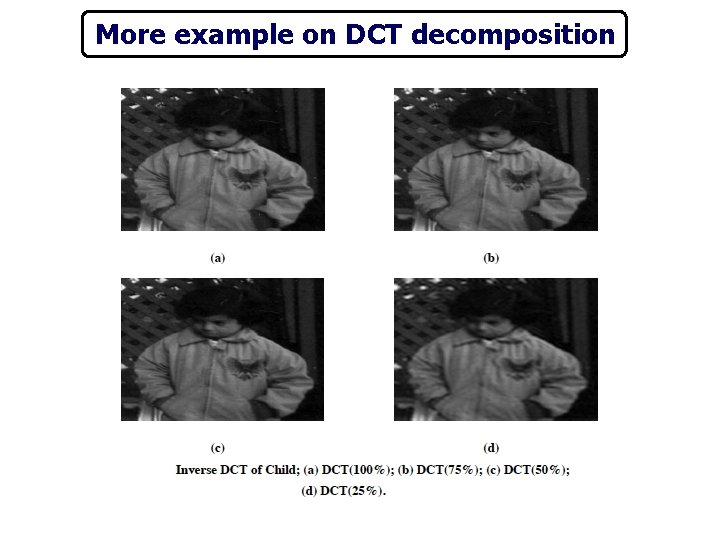 More example on DCT decomposition 