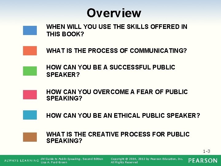 Overview WHEN WILL YOU USE THE SKILLS OFFERED IN THIS BOOK? WHAT IS THE