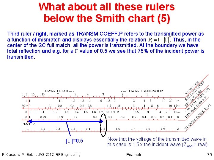 What about all these rulers below the Smith chart (5) Third ruler / right,