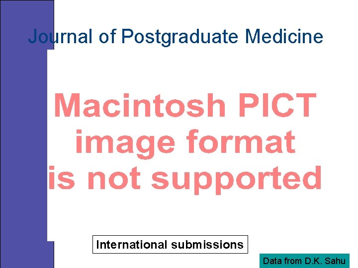 Journal of Postgraduate Medicine International submissions Data from D. K. Sahu 