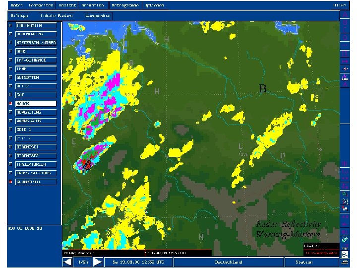 B Radar-Reflectivity Warning-Markers 16 