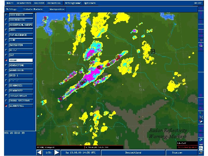 B Radar-Reflectivity Warning-Markers 20 