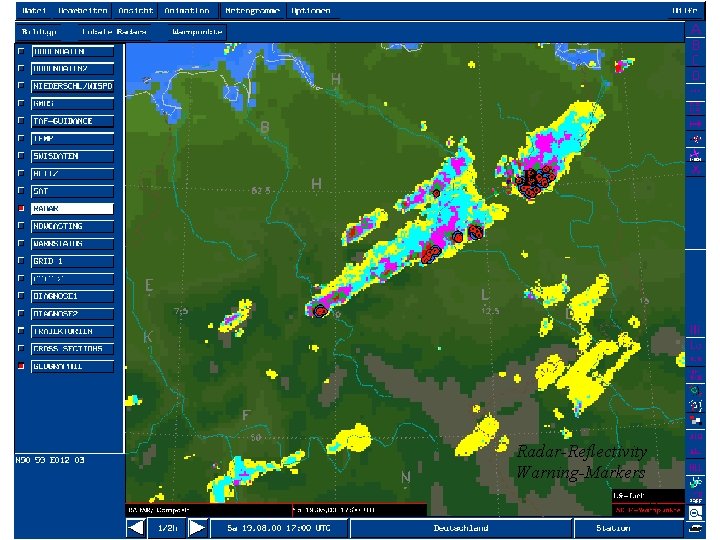 B Radar-Reflectivity Warning-Markers 25 