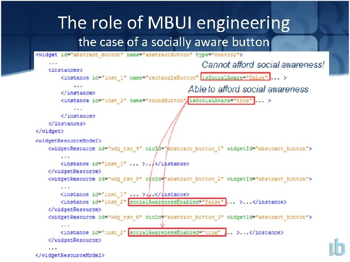 The role of MBUI engineering the case of a socially aware button 