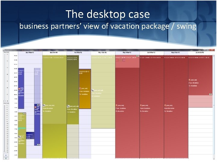 The desktop case business partners’ view of vacation package / swing 