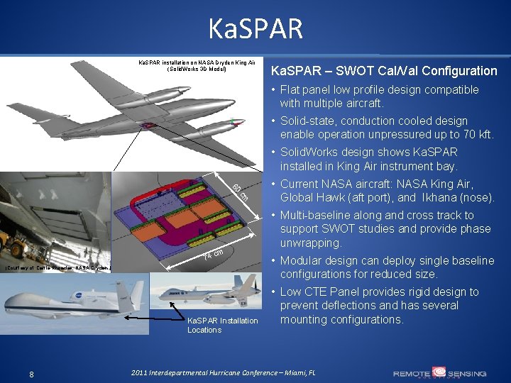 Ka. SPAR installation on NASA Dryden King Air (Solid. Works 3 D Model) 60