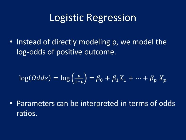 Logistic Regression • 