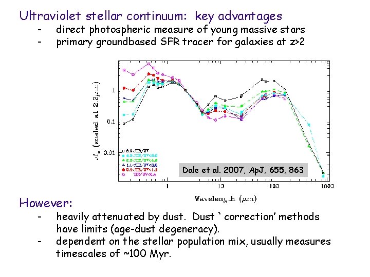 Ultraviolet stellar continuum: key advantages - direct photospheric measure of young massive stars primary