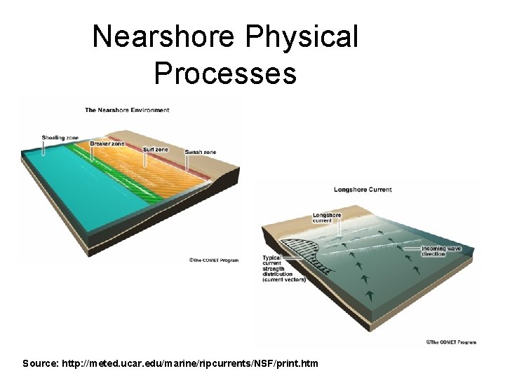 Nearshore Physical Processes Source: http: //meted. ucar. edu/marine/ripcurrents/NSF/print. htm 