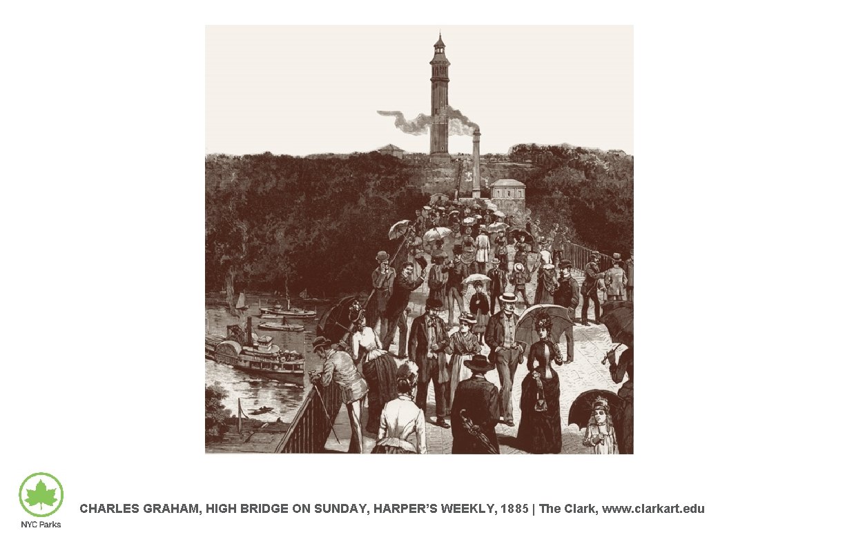 CHARLES GRAHAM, HIGH BRIDGE ON SUNDAY, HARPER’S WEEKLY, 1885 | The Clark, www. clarkart.
