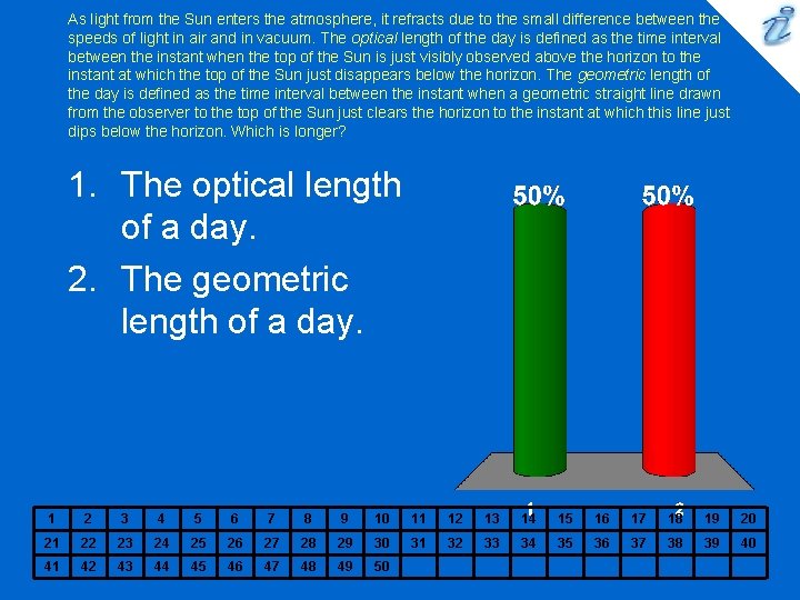 As light from the Sun enters the atmosphere, it refracts due to the small