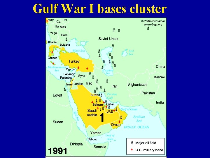 Gulf War I bases cluster 