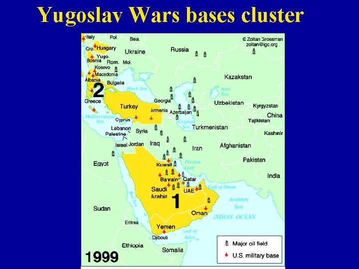 Yugoslav Wars bases cluster 