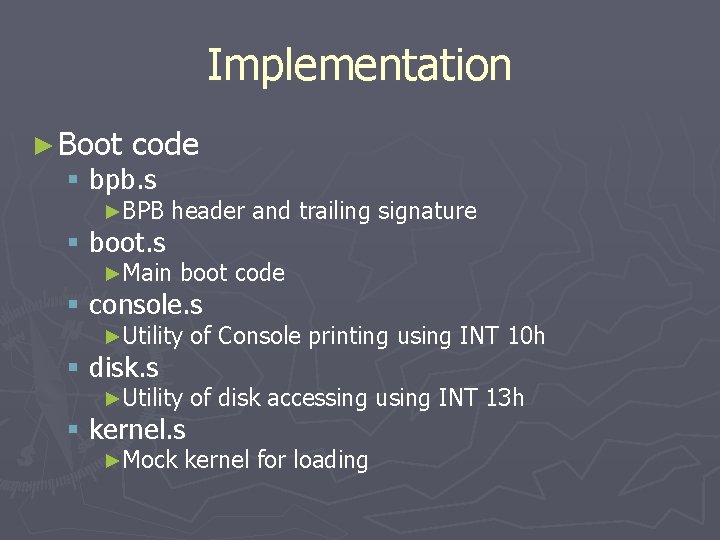 Implementation ► Boot code § bpb. s ►BPB § boot. s header and trailing