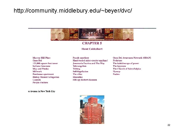 http: //community. middlebury. edu/~beyer/dvc/ 22 