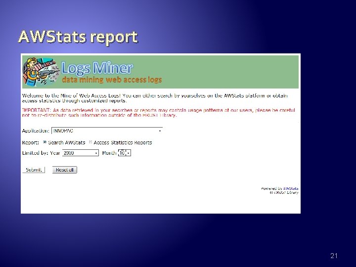 AWStats report 21 