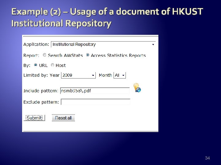 Example (2) – Usage of a document of HKUST Institutional Repository 34 