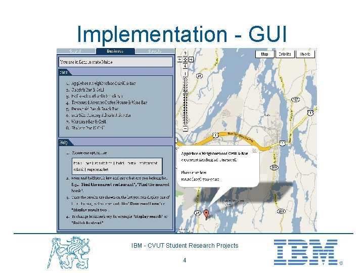 Implementation - GUI IBM - CVUT Student Research Projects 4 