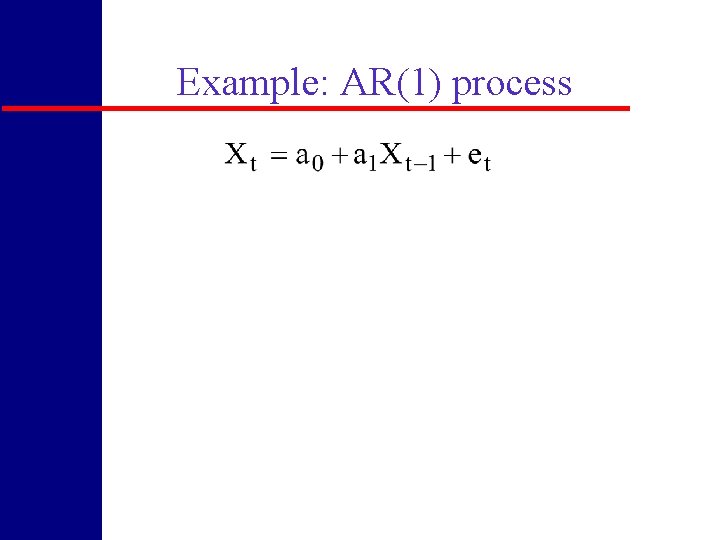 Example: AR(1) process 