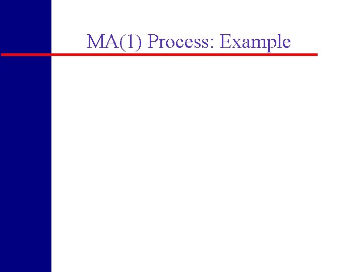 MA(1) Process: Example 