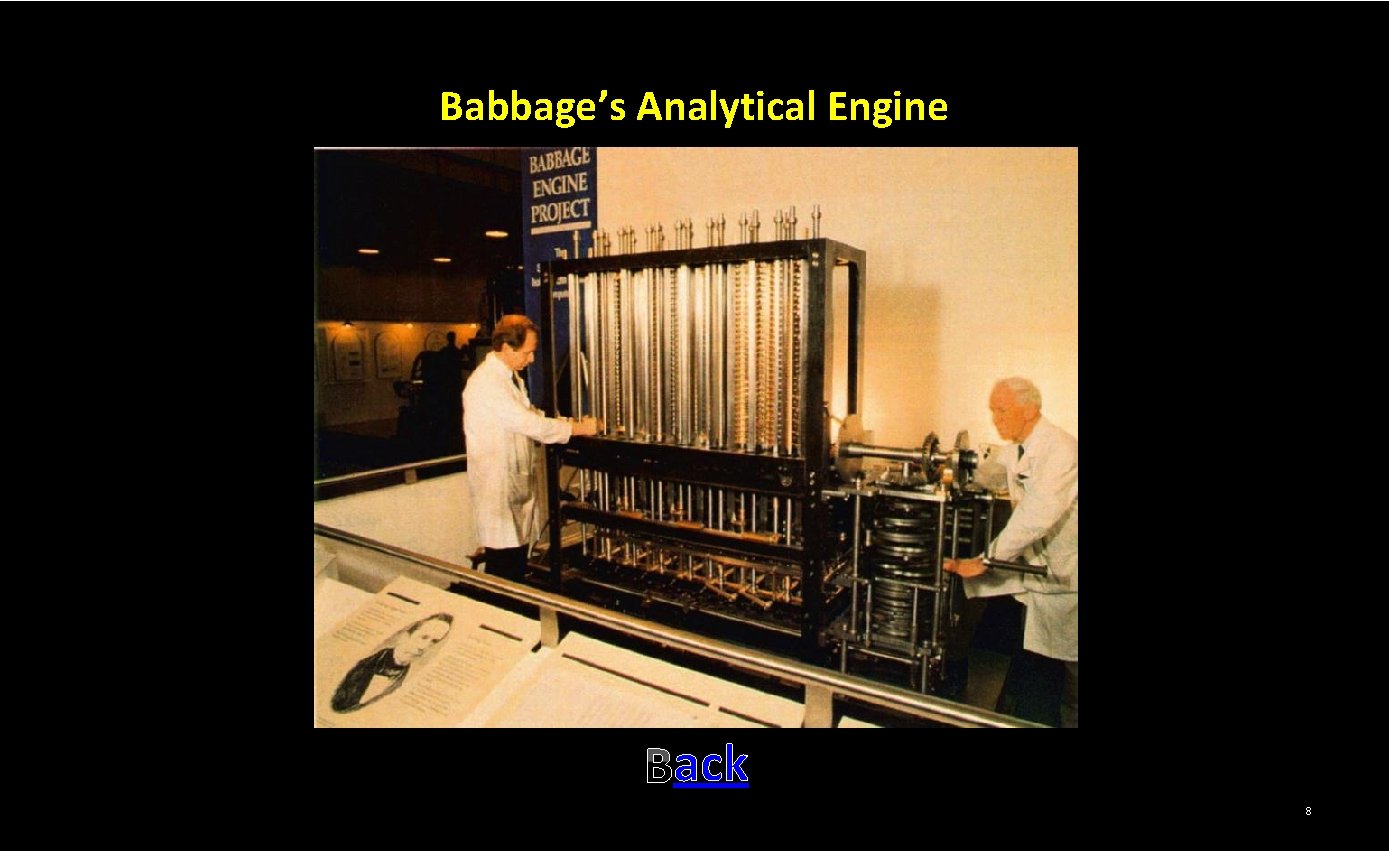 Babbage’s Analytical Engine ack Back 8 