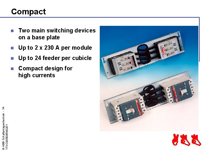 © ABB Schaltanlagentechnik - 14 1 TGC 905005 N 0201 Compact n Two main