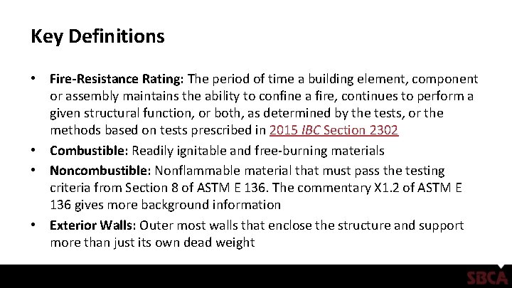 Key Definitions • Fire-Resistance Rating: The period of time a building element, component or Key Definitions • Fire-Resistance Rating: The period of time a building element, component or