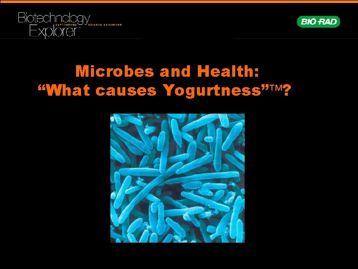 Microbes and Health: “What causes Yogurtness” ? 