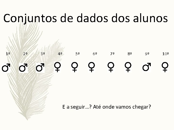 Conjuntos de dados alunos 1º 2º 3º 4º 5º 6º 7º 8º 9º E