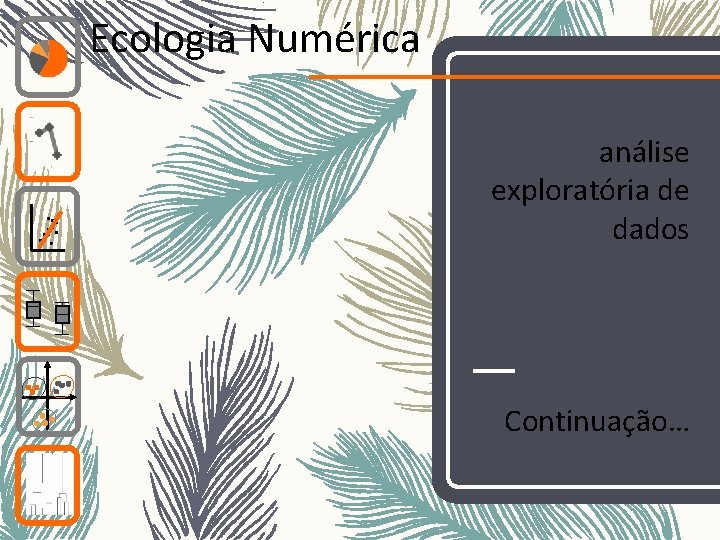 Ecologia Numérica análise exploratória de dados Continuação… 