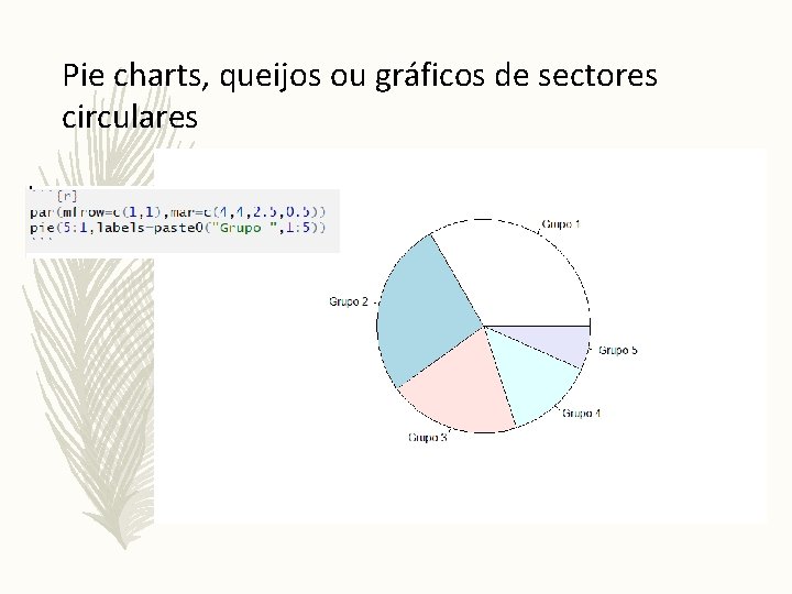 Pie charts, queijos ou gráficos de sectores circulares 