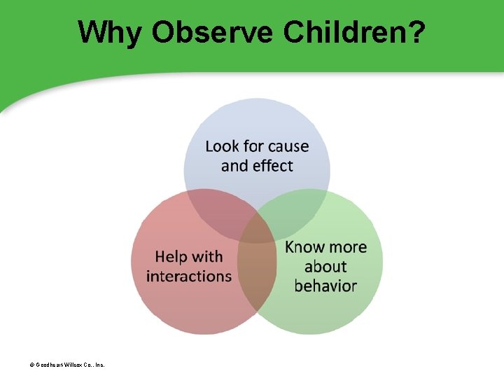 Why Observe Children? © Goodheart-Willcox Co. , Inc. 