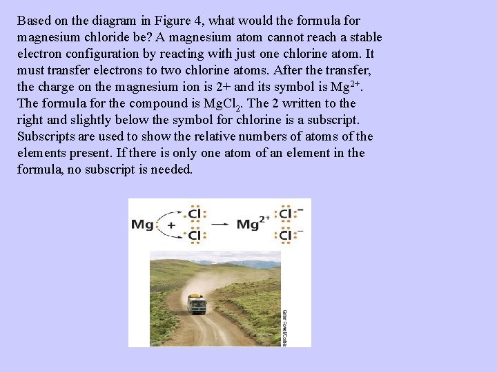 Based on the diagram in Figure 4, what would the formula for magnesium chloride