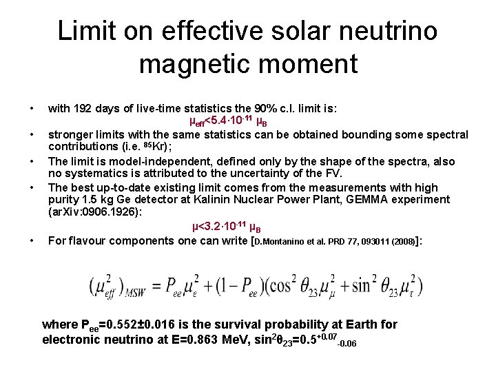 Limit on effective solar neutrino magnetic moment • • • with 192 days of