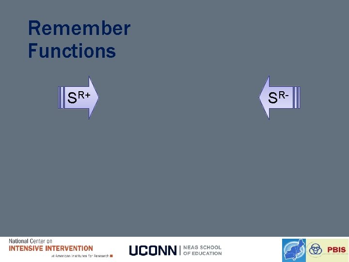 Remember Functions SR+ SR- 