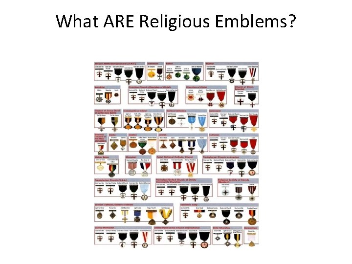 What ARE Religious Emblems? 