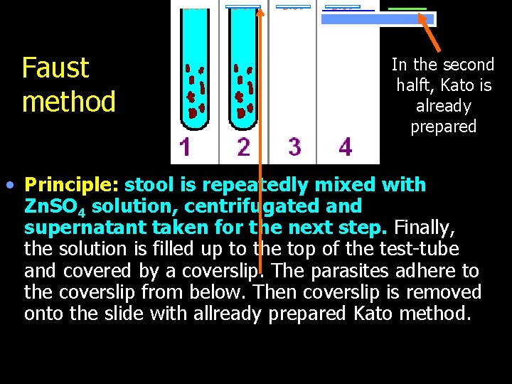 Faust method In the second halft, Kato is already prepared • Principle: stool is