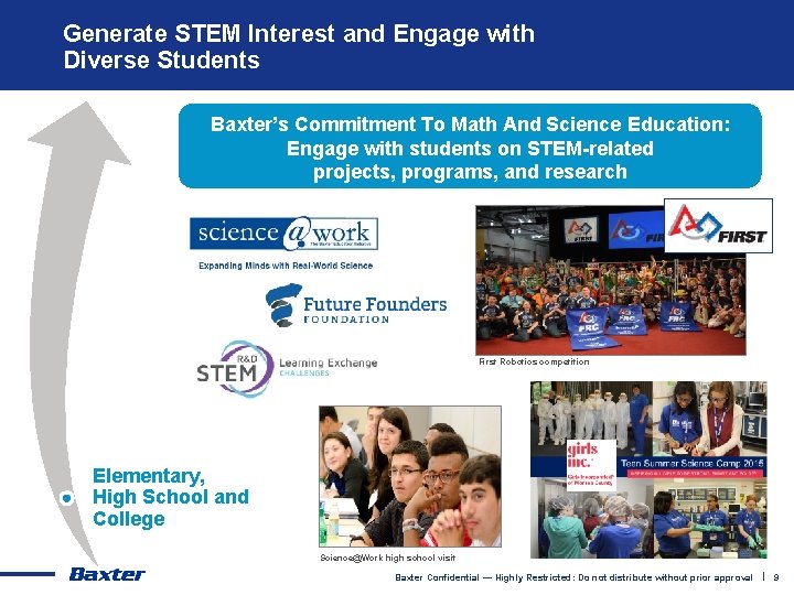 Generate STEM Interest and Engage with Diverse Students Baxter’s Commitment To Math And Science