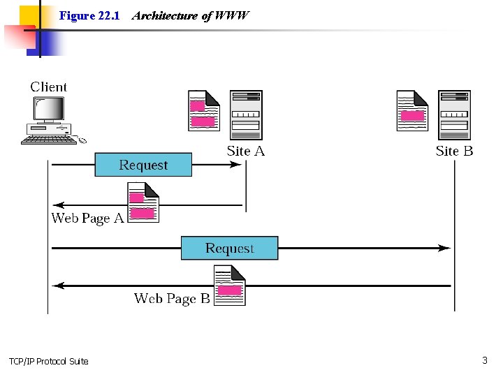 Figure 22. 1 TCP/IP Protocol Suite Architecture of WWW 3 