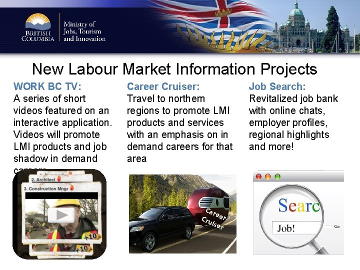 New Labour Market Information Projects WORK BC TV: A series of short videos featured